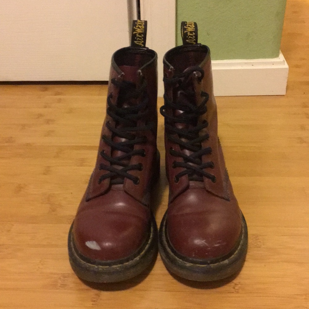 Maroon Dr. Martens